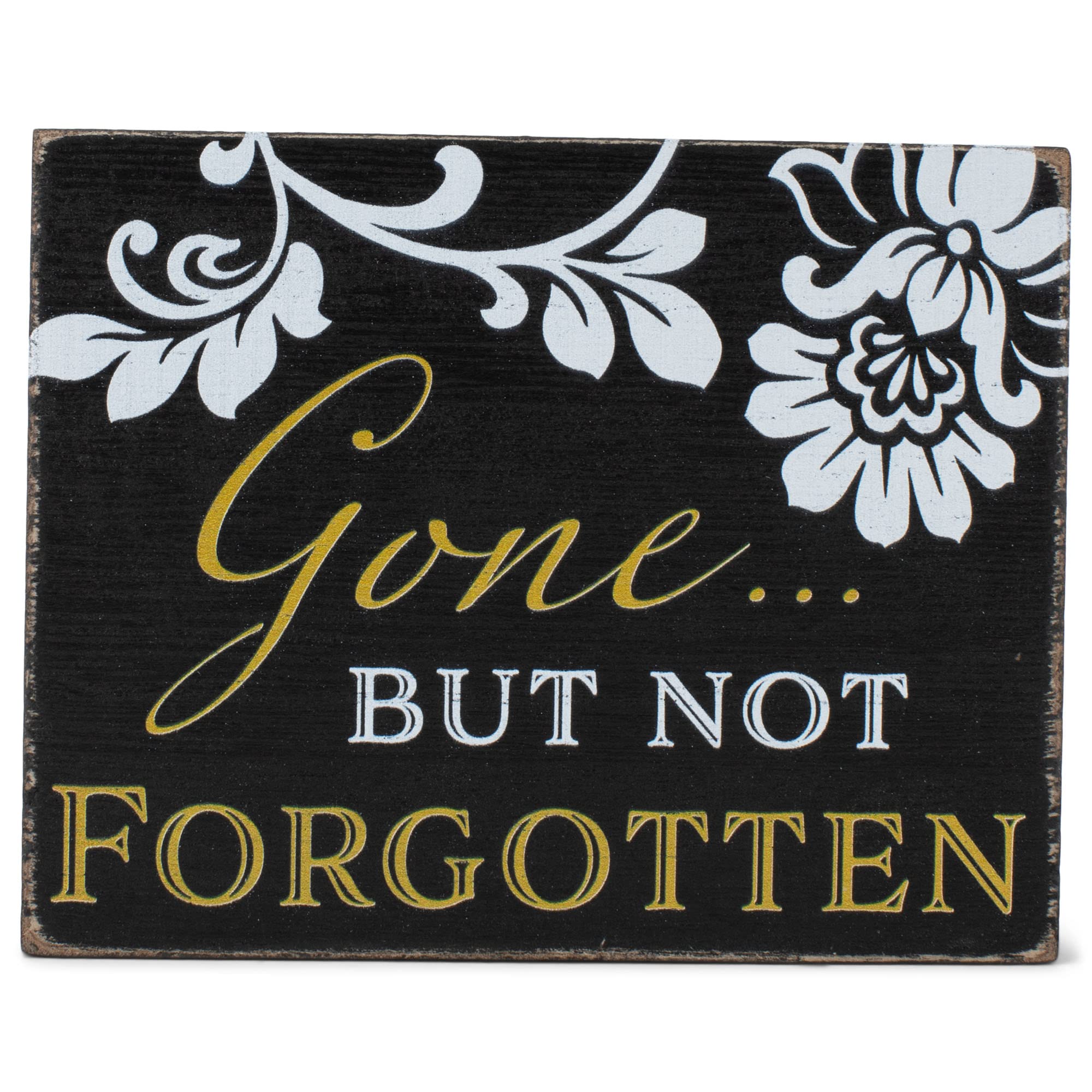 Amazon.com: Elanze Designs Gone But Not Forgotten Black 4x3 Wood